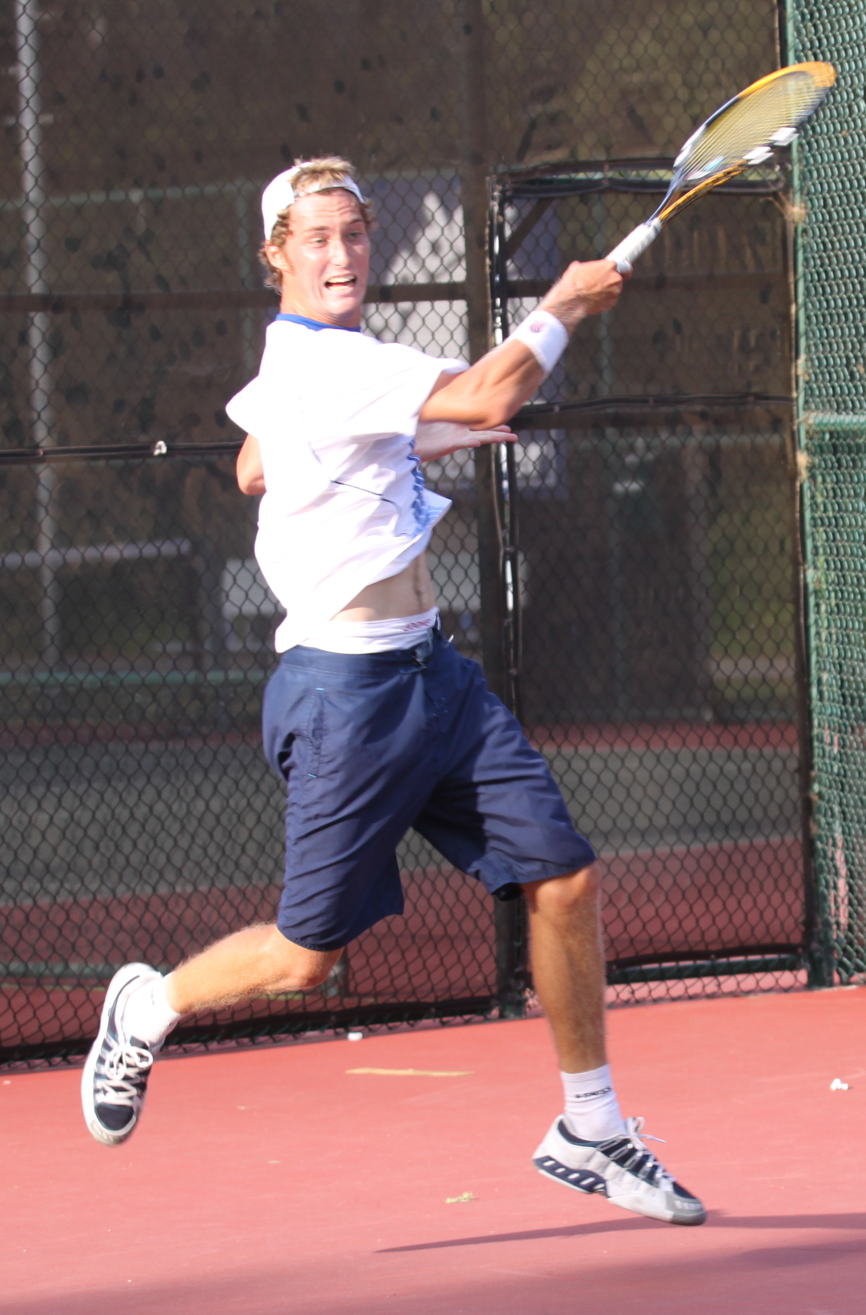Clay Thompson, who trains daily at the Palisades Tennis Center, reached the semifinals of a pro tournament in Calabasas last weekend. Photo: Chris Alexakis